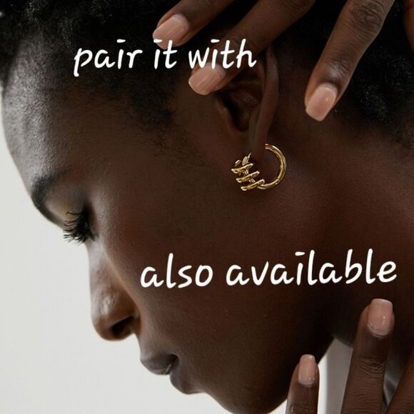 New Zara Chic Gold and Olive Modern Cord Necklace - Picture 10 of 10